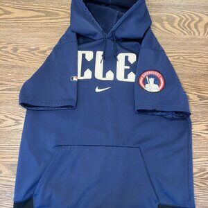 Men's Cleveland Guardians Navy City Connect Podium Core Logo Pullover (XL)